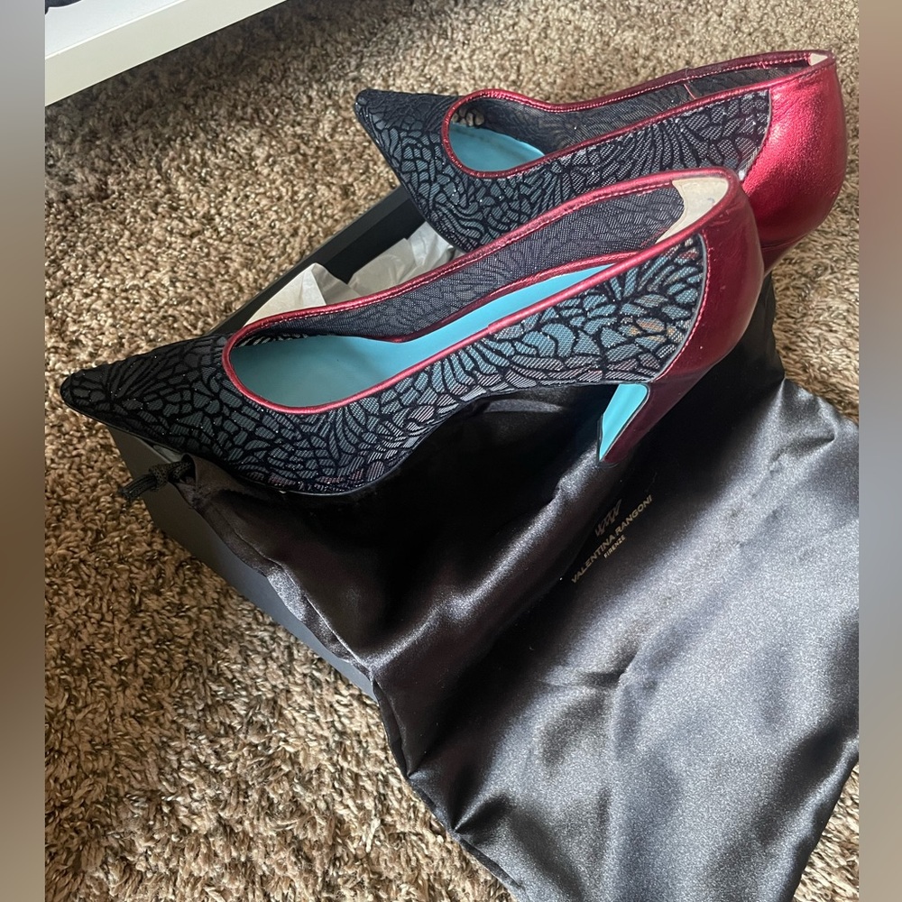 Rangoni Black and Red Heels